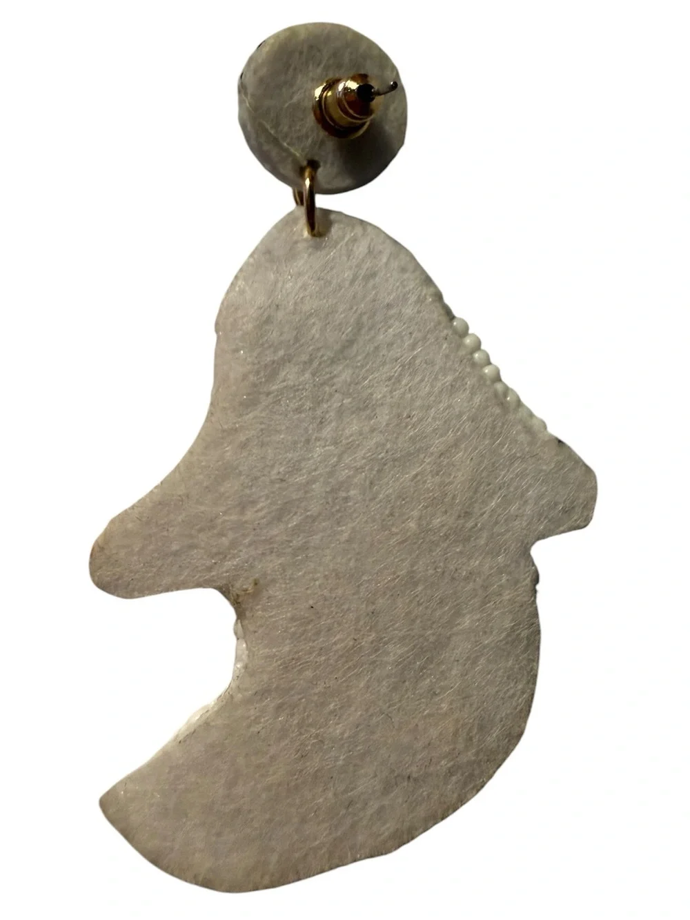 Beaded Ghost Drop Dangle Fall Halloween Post Earrings Cute, Charming & Spooky 👻